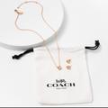 Coach Jewelry | Coach Earrings & Necklace Set | Color: Gold | Size: Os