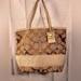 Coach Bags | Coach Signature Tote Large Purse Cream Gold | Color: Cream/Gold | Size: Os