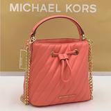 Michael Kors Bags | Michael Kors Suri Small Bucket Xbody Grapefruit | Color: Gold/Pink | Size: Os