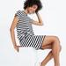 Madewell Dresses | Madewell Striped Velour Tee Dress - Navy Blue White | Color: Blue/White | Size: M
