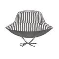 LÄSSIG Baby Kinder Sonnenhut Strandhut Sommerhut Sonnenschutz Kinderhut Babymütze wendbar atmungsaktiv UV-Schutz 80/Sun Protection Bucket Hat, Stripes olive, 3-6 Monate