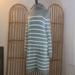 J. Crew Dresses | J Crew Nwt Grey And White Striped Sweater Dress Size Large Fair Trade Garment | Color: Gray/White | Size: L