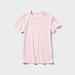 Women's Soft Ribbed Crew Neck Short-Sleeve T-Shirt | Pink | Medium | UNIQLO US