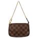 Louis Vuitton Bags | Louis Vuitton Lv Damier Ebene Mini Pochette Accessories Brown Canvas Clutch | Color: Brown/Gold | Size: Os