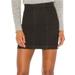 Free People Skirts | Free People Denim Mini Skirt Womens 0 Washed Black Back Zip Chic Casual Stretch | Color: Black | Size: 0