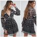 Free People Dresses | Free People Cherry Blossom Mini Dress Black Size 8 Floral Lace Embroidery Boho | Color: Black | Size: 8