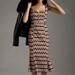 Anthropologie Dresses | Anthropologie The Cecily Fit & Flare Sweetheart Dress By Maeve Nwt | Color: Black/Brown | Size: L