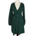 Anthropologie Dresses | Maeve By Anthropologie Malta Belted Green Mini Above The Knee Dress Long Sleeve | Color: Green/White | Size: M