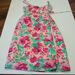 J. Crew Dresses | J. Crew Pink And Green Floral Wrap Midi Sun Dress A17 | Color: Green/Pink | Size: 2