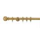 ABC Decor 28mm Wooden curtain pole set, Trade Pole Wood Pole Ball Finials (Aged Oak, 180 cm)