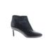 Via Spiga Ankle Boots: Black Print Shoes - Women's Size 5 1/2 - Almond Toe