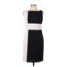 Andre Oliver Casual Dress - Sheath: Black Color Block Dresses - Women's Size 6