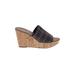 Montego Bay Club Wedges: Slip-on Platform Bohemian Brown Shoes - Women's Size 6 1/2 - Open Toe