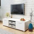 Suiwen TV Cabinet, Tv Table, Tv Stand Cabinet, Tv Stand Cabinet High-Gloss White 120x40.3x34.7 cm