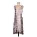 Juicy Couture Casual Dress - High/Low Scoop Neck Sleeveless: Gray Tie-dye Dresses - Women's Size Medium