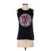 DKNY Sleeveless T-Shirt: Black Tops - Women's Size X-Small