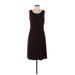 Sheri Martin New York Woman Casual Dress - Sheath Scoop Neck Sleeveless: Brown Print Dresses - Women's Size 12