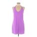 Wild Fable Casual Dress - Shift Halter Sleeveless: Purple Print Dresses - Women's Size Medium