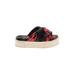 Mix No. 6 Sandals: Slide Platform Casual Black Print Shoes - Women's Size 6 1/2 - Round Toe