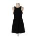 Free People Casual Dress - A-Line Crew Neck Sleeveless: Black Print Dresses - Women's Size Small