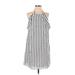 J.Crew Factory Store Casual Dress - Shift Halter Sleeveless: White Print Dresses - Women's Size Small