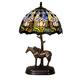 Retro Style Decorative Table Lamp 12" Tiffany Stained Glass Table Lamp American Tulip Living Room Dining Room Bedroom Bedside Bar Retro, All Copper Base Needed
