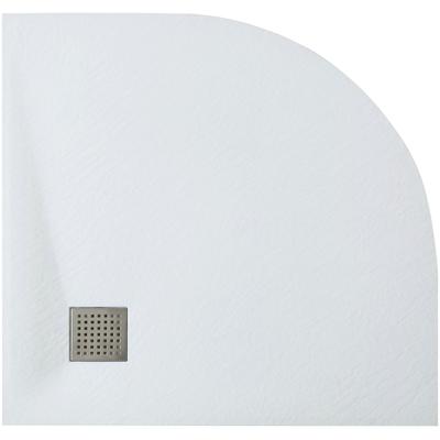 Rundduschwanne SANOTECHNIK "SMC Brausetasse weiß", weiß, B:90cm H:2,6cm T:90cm, Duschwannen, Maße: 90x90x2,6cm