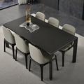 dreamlify Rectangular 31.49" W Dining Set Upholstered/Metal in Black | 29.52 H x 31.49 W x 70.86 D in | Wayfair 02ZOW145JEXFYNCOQ1VV