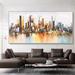 MDR Trading Inc. New York Skyline Canvas in Blue/Brown/Gray | 39 H x 71 W x 2 D in | Wayfair 2001213195710