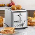 VEVOR Retro Stainless Steel Toaster, 2 Slice, 825W 1.5" Extra Wide Slots Toaster Stainless Steel in Gray | 7.1 H x 6.3 W x 10.4 D in | Wayfair