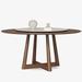 Orren Ellis Ciannah Modern Vintage Home Round Dining Table w/ Turntable(Chair Not Included) Wood in Brown/Gray | 29.5 H x 47.2 W x 47.2 D in | Wayfair