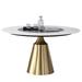 Everly Quinn Nordic rock table Light luxury function Rotary table Metal in Black/Gray/White | 29.92 H x 53.14 W x 53.14 D in | Wayfair