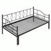 Winston Porter Railee Daybed Metal in Black | 36.8 H x 42.9 W x 78.7 D in | Wayfair 9F55EB76410F4724B33D23BBE2BECEC6