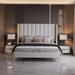 Mercer41 Yerlan Platform Bed Wood & Upholstered/Fur/ in Brown/Gray | 56 H x 63.8 W x 84.65 D in | Wayfair F5C570AEAE4A45BFA1E5DC50CD8738A3