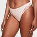 Women's Victoria's Secret Stretch Cotton Lace-Trim High-Leg Scoop Thong Panty