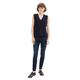 Tom Tailor Tapered Jeans mit recycelter Baumwolle Damen rinsed blue denim, Gr. 27-32, Weiblich Denim Hosen