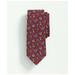 Brooks Brothers Men's Linen Silk Tossed Flower Tie | Dark Red | Size Regular