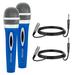 5 CORE 2 Pack Handheld Microphone Unidirectional Vocal Dynamic Cardioid Mic with Detachable 10ft XLR Cable Clip Mesh Grille & ON/Off Switch Suited for Speakers Amp Karaoke Singing Get in Pair