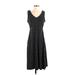 Vince Camuto Casual Dress - Midi: Black Polka Dots Dresses - Women's Size Small