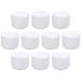 10 pcs Portable Cream Box Plastic Makeup Empty Box Mini Facial Cream Box for Woman Lady Girl (White 100g)