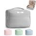 Cosmetic bag double layer waterproof make-up bag portable make-up bag toiletry bag make-up bag set travel bag make-up make-up bag organizer for women and girls(Gray)