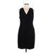 Banana Republic Casual Dress - Sheath V Neck Sleeveless: Black Print Dresses - Women's Size 6