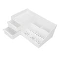 Fyearfly Makeup Drawers Organizer Box Cosmetic Desktop Storage Box Large Capacity Compartmental Design Small White Cosmetics Storage Box with Drawer