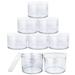 Beauticom 4 Oz. (120G /120ML) (Quantity: 6 Packs) Thick Wall Round Leak Proof Clear Jars With White Lids For Beauty Cream Cosmetics Salves Scrubs