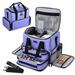 Nail Polish Organizer Holds 80 Bottles and a Nail Lamp Nail Polish Case with 2 Removable Bags and Tools Storage Pockets