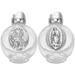 Embossed Holy Water Bottle Vial Alloy Home Decor Empty Container Baptism Decorations for Wedding 2 Pcs