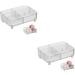 2pcs Nordic Multi-compartment Makeup Tray Dresser Cosmetics Tray Bathroom Toiletry Tray