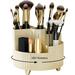 Makeup Brush Holder 360Ã‚Â° Degree Rotating Makeup Organizer for Vanity 5 Slots Spinning Makeup Brushes Storage Organizer Pen Holder Cosmetic Makeup Brush Cup for Beauty Tools and Lipsticks (White