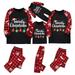 bvgfsahne 2023 Family Family Christmas Pajamas Plaid Men S Pajamas Velvet Christmas Pajamas Pants