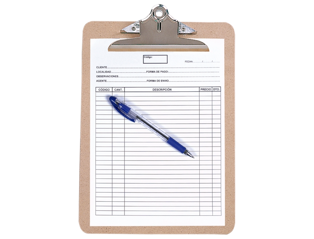 Q-Connect® KF01304 Klemmbrett - A4 hoch, Holz, braun Image